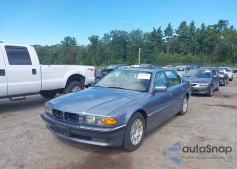 2001 BMW 740Il из США, поврежденный, VIN WBAGH83421DP23764